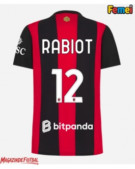 AC Milan Adrien Rabiot #12 Tricou Fotbal Replică 2026-27 Femei Acasa